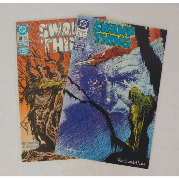 DC Comics Swamp Thing Issues #70 and #71, 1988 New Format By Rick Veitch - Picture 3 of 10
